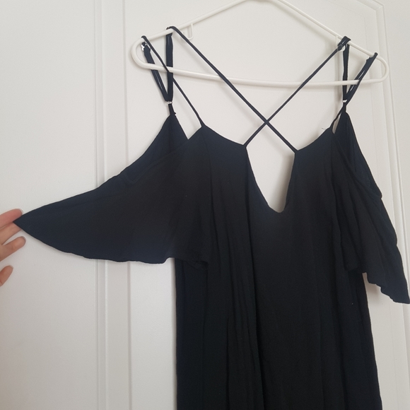 Lulu's Afterglow Strappy Cold Shoulder Shift Dress - Picture 2 of 6